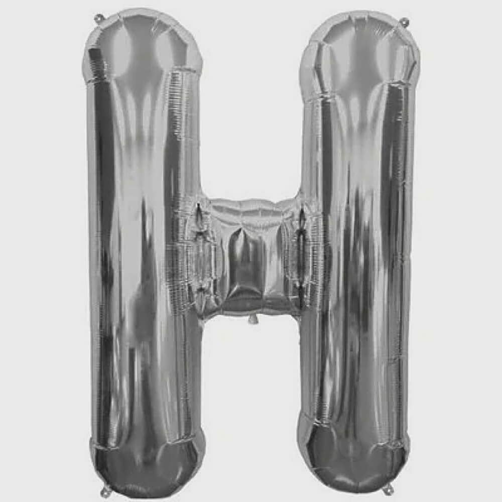 Letter H Silver Foil Balloon - 5321 view 1