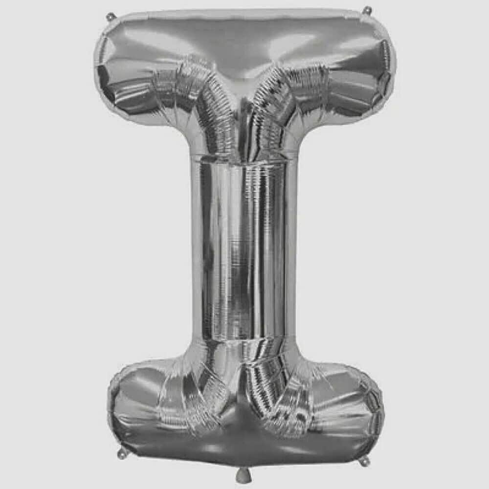 Letter I Silver Foil Balloon - 5319 view 1