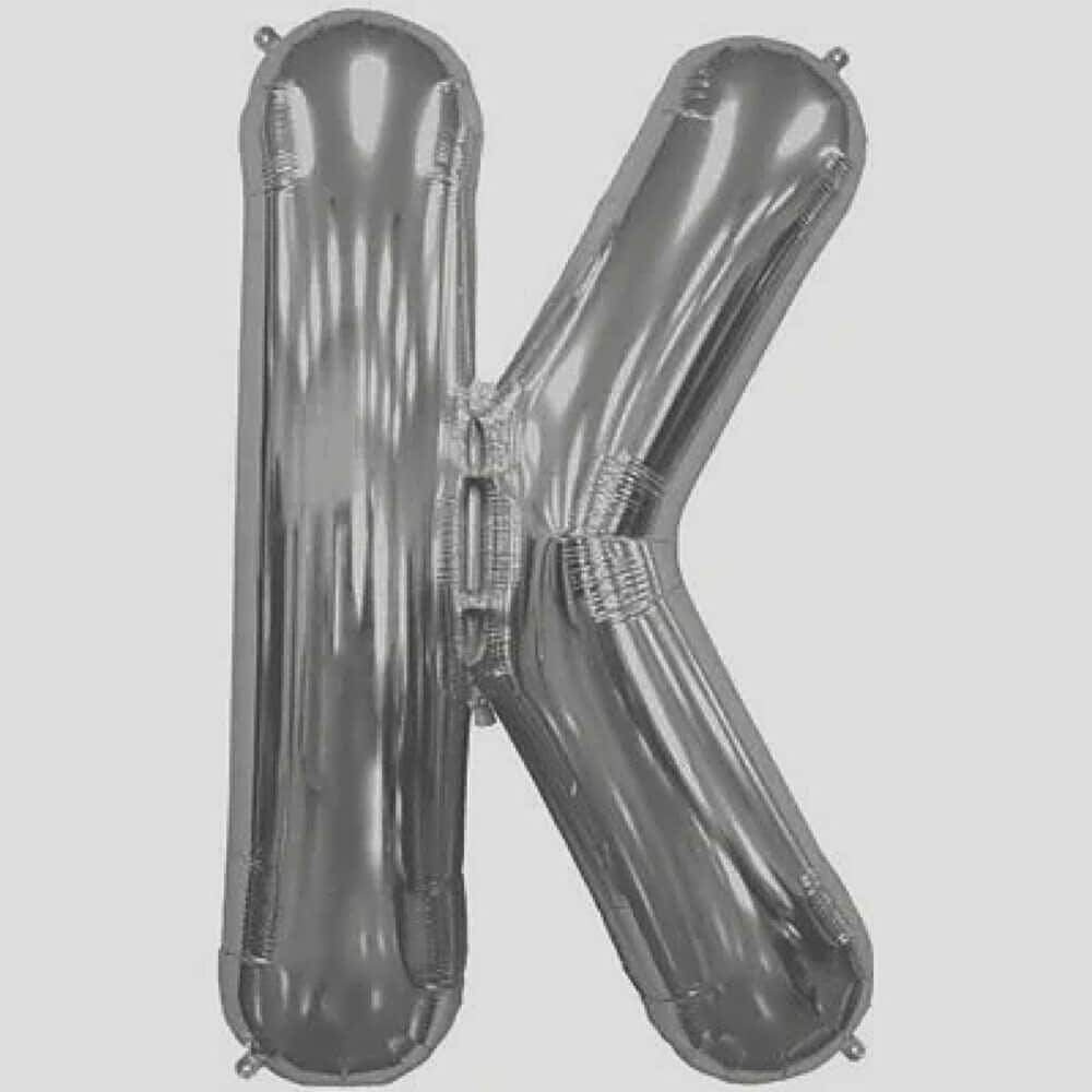 Letter K Silver Foil Balloon -5315 view 1