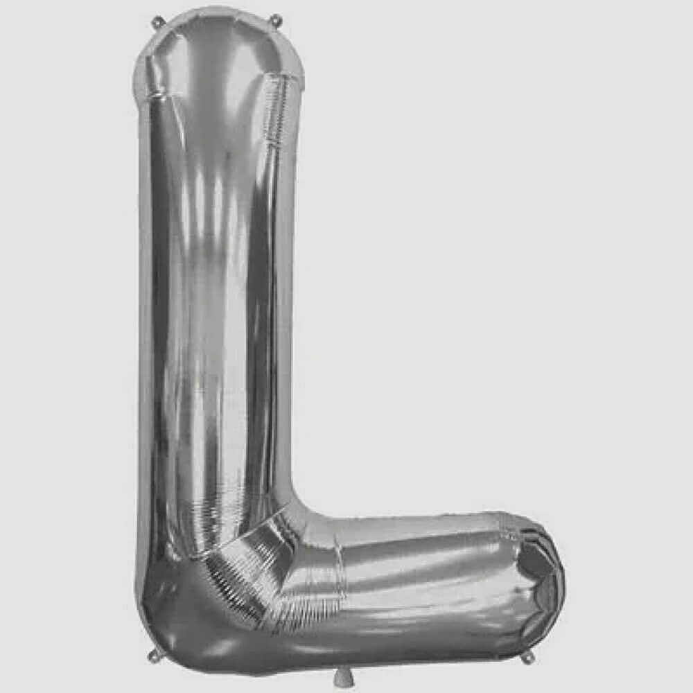 Letter L Silver Foil Balloon -5311 view 1