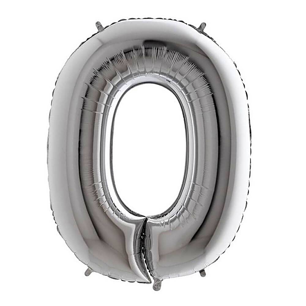 Letter O Silver Foil Balloon - 5305 view 1