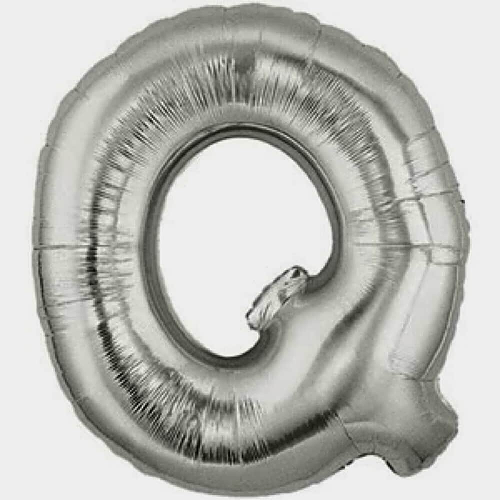 Letter Q Silver Foil Balloon - 5298 view 1