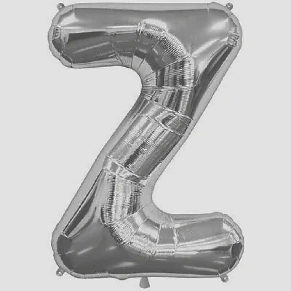 Letter Z Silver Foil Balloon - 5278 view 1