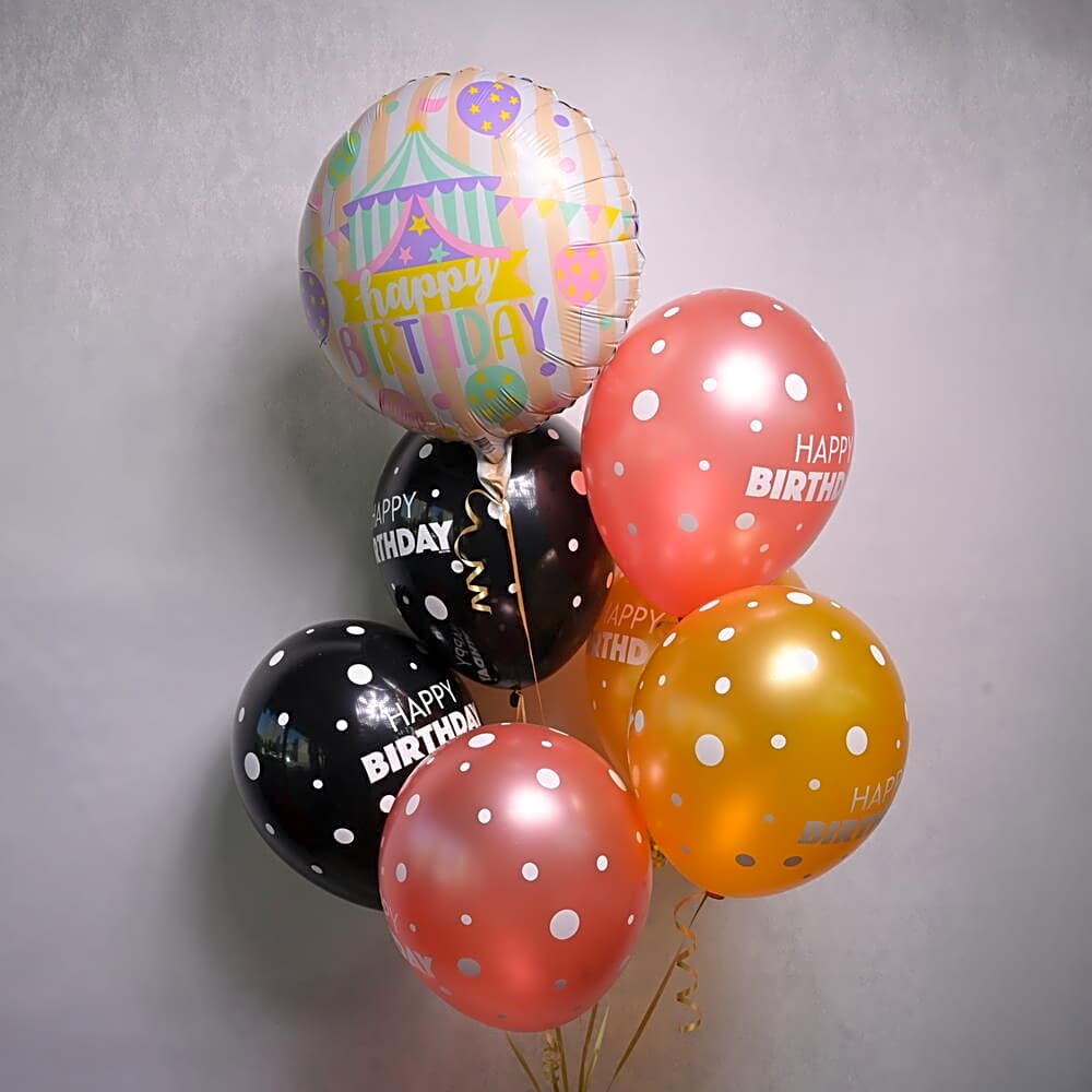 8 Birthday Latex Balloons 1 Foil Balloon - 5727 view 1