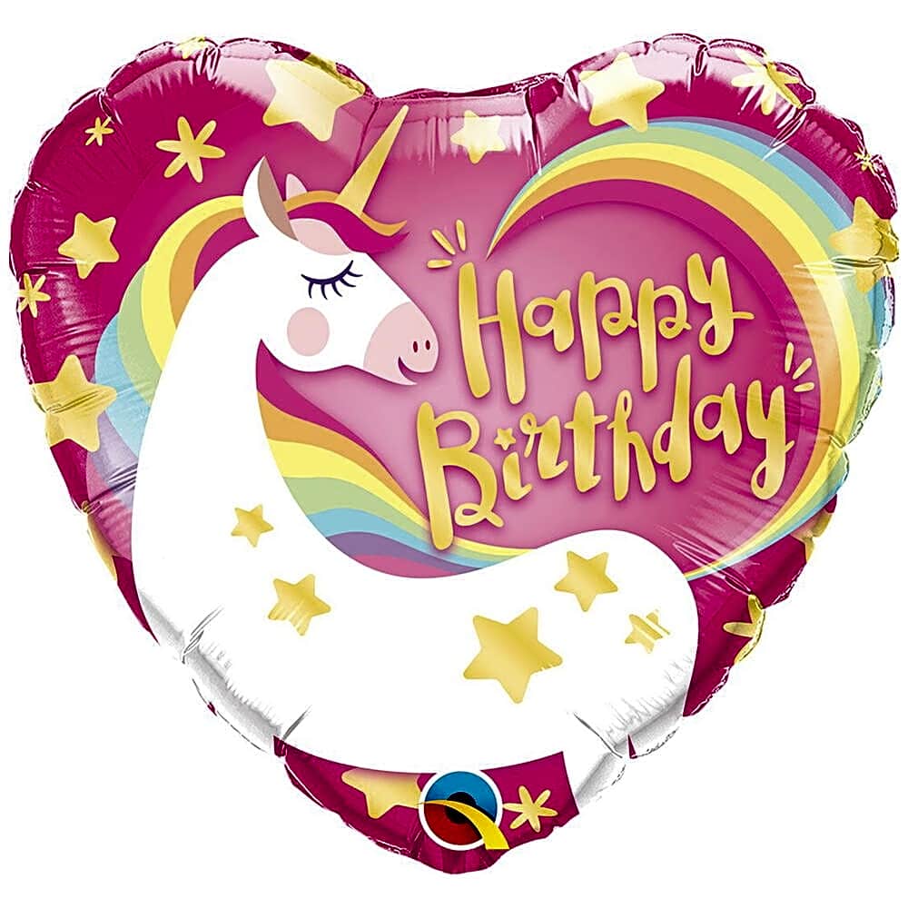 Qualatex Foil Balloon HBD Unicorn - 5737 view 1