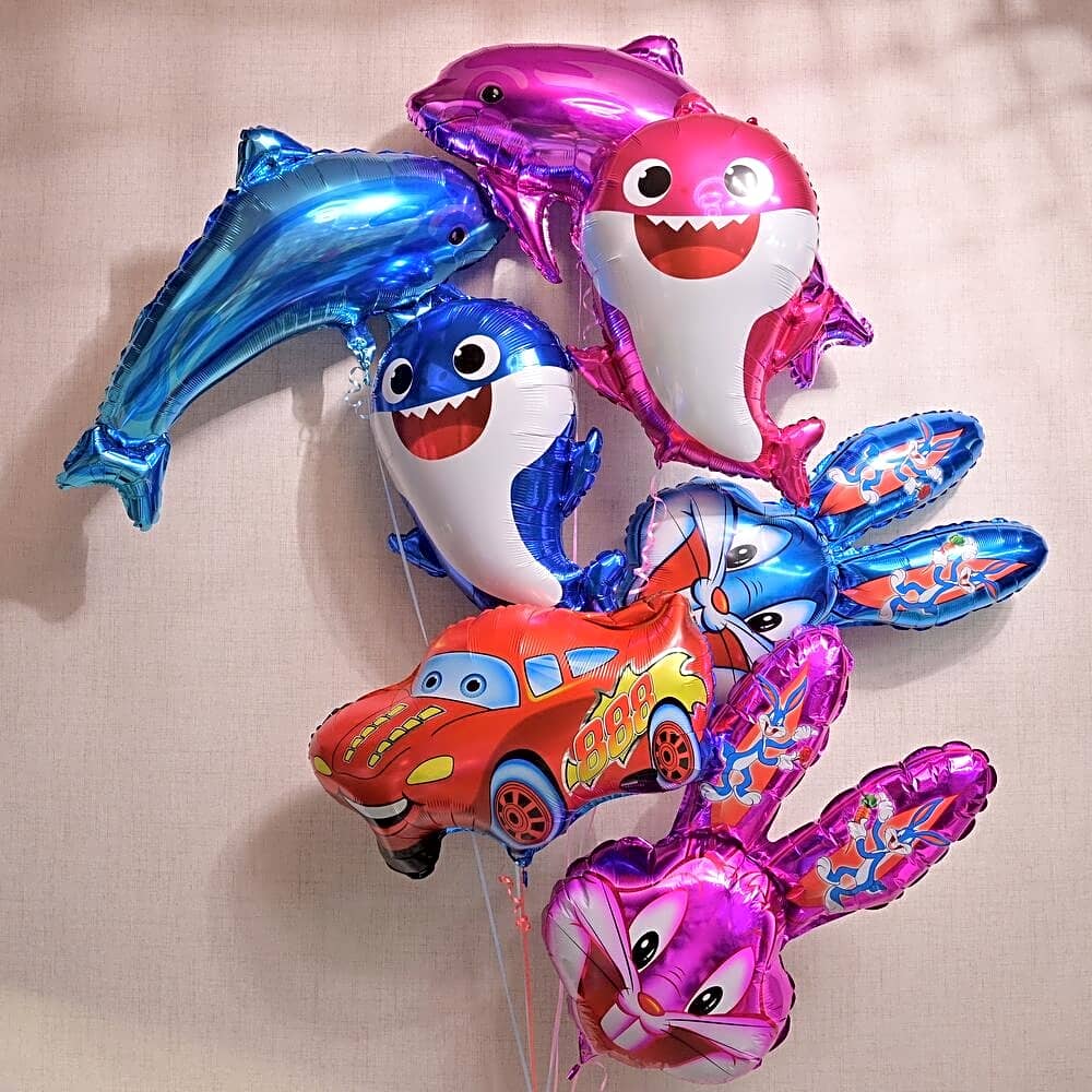 7 Funny Character Foil Balloon Set 6806 view 1