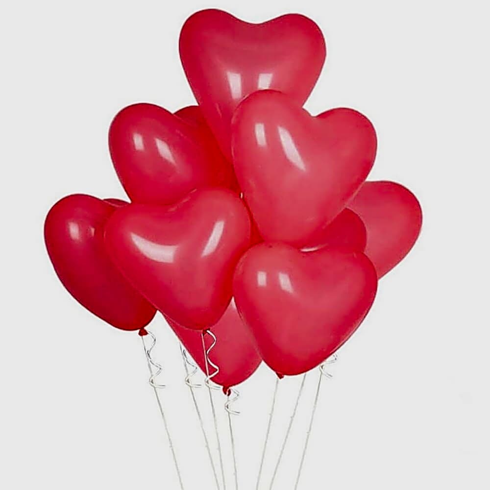 15 Heart Balloons -1400 view 1