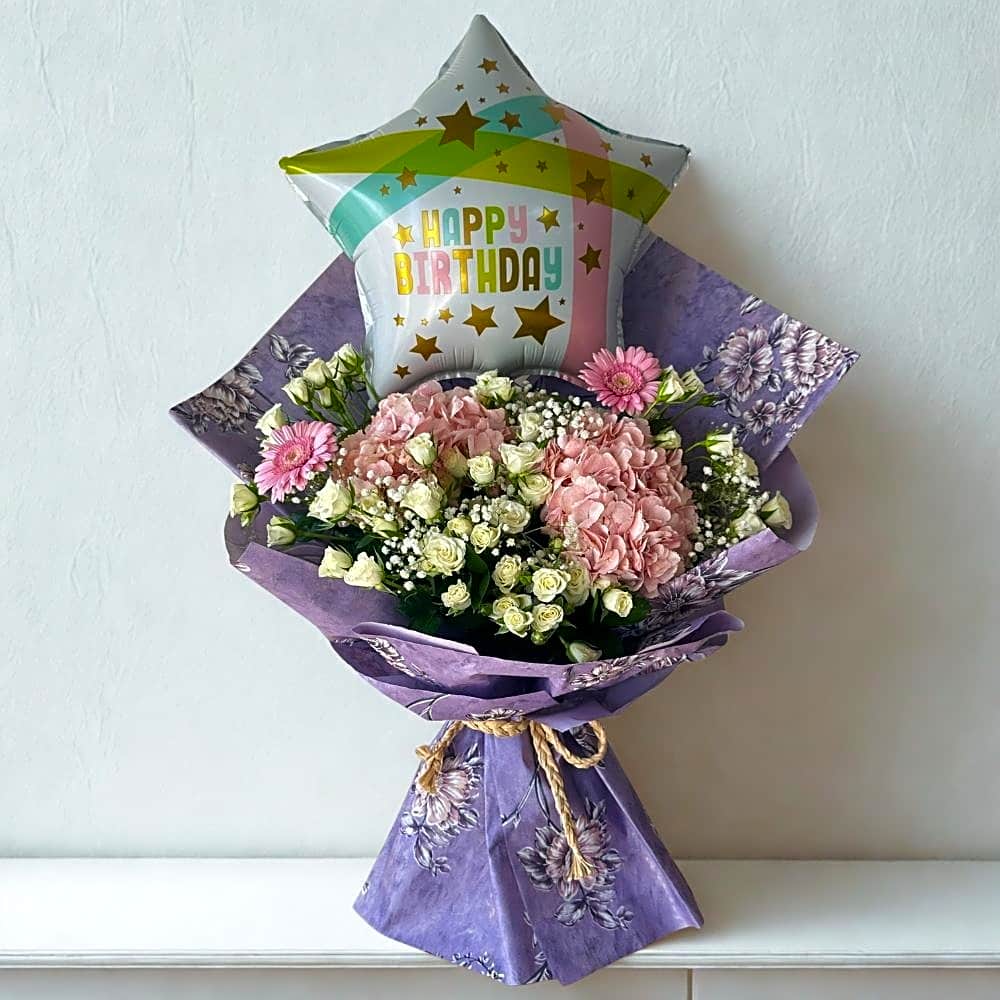 👑🎂 Miss Royal! Pink Gerberas White Roses for a Bday Fit for a Queen! BirthdayGoals LuxuryFlowers view 1