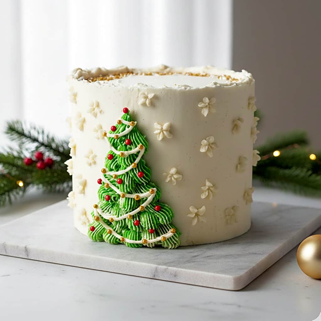 Frosted Christmas Tree Delight view 1