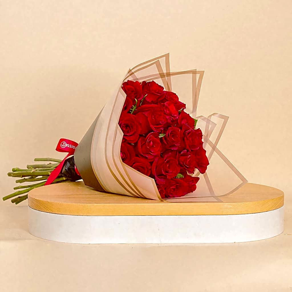 Flowrista Red Roses Bouquet | 20 Roses view 1