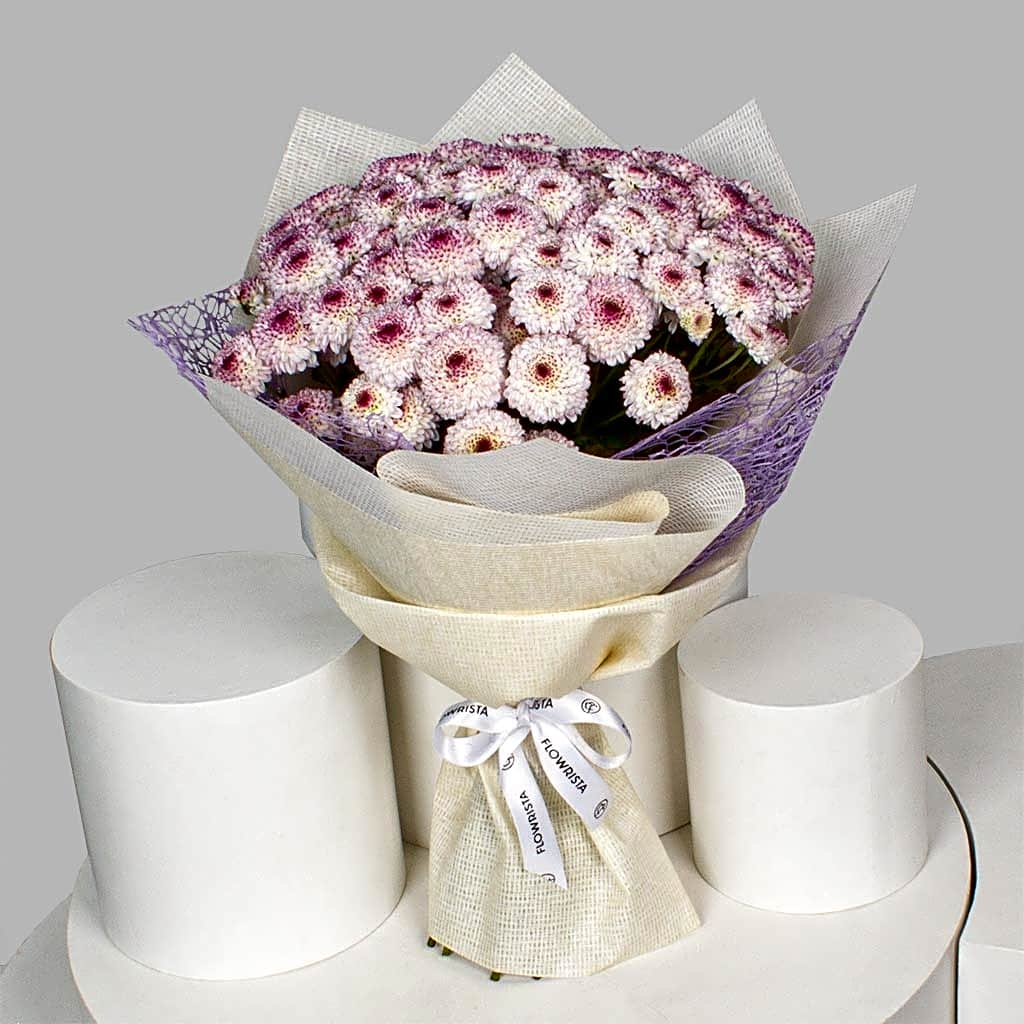 Lollipop Chrysanthemum Hand Bouquet - Natural Beauty Gift view 1