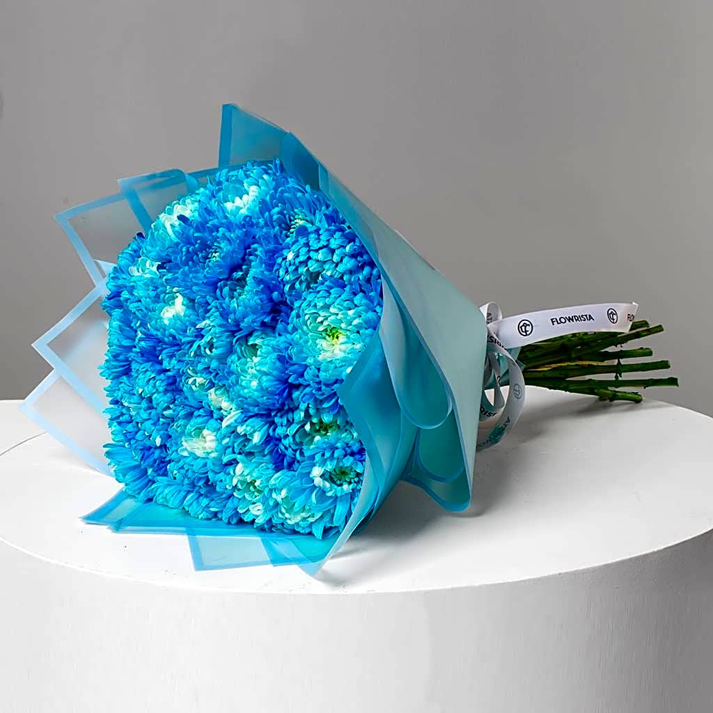Blue Chrysanthemum view 1