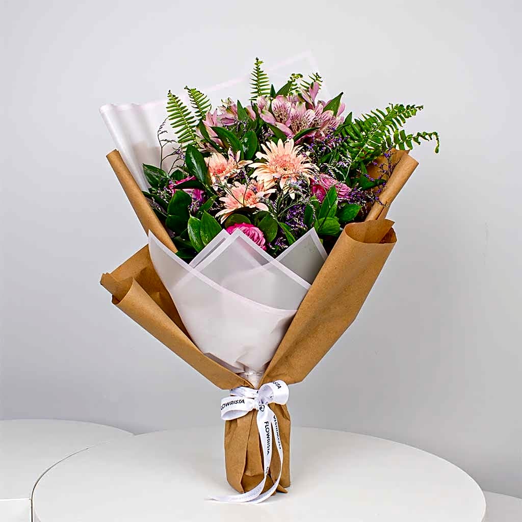Feminine Grace Bouquet – Pink Roses view 1