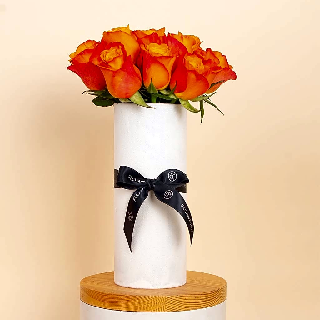 Orange Signature Vase - 20 Stems view 1
