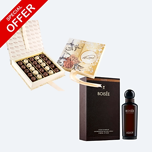 Offer BOISEE Perfume - 150ml with chocolate box Le Eggs Chocolates view 1