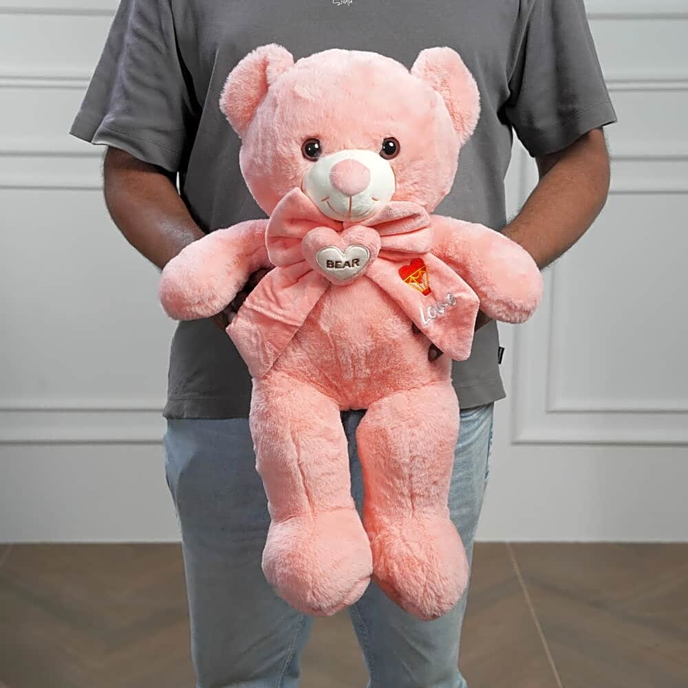 Soft Pink Love Bow Teddy Bear 7485 view 1