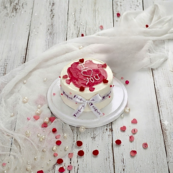 Be Mine Forever cake view 1