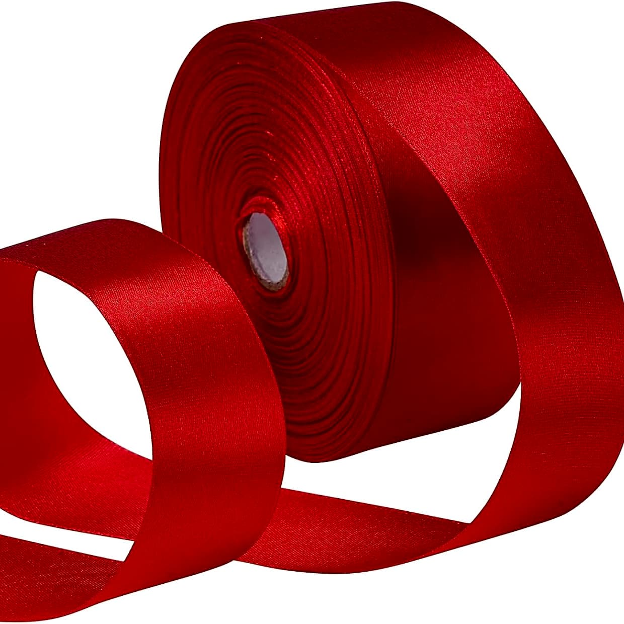 Red gift ribbons view 1