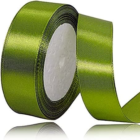 Olive color gift ribbon view 1