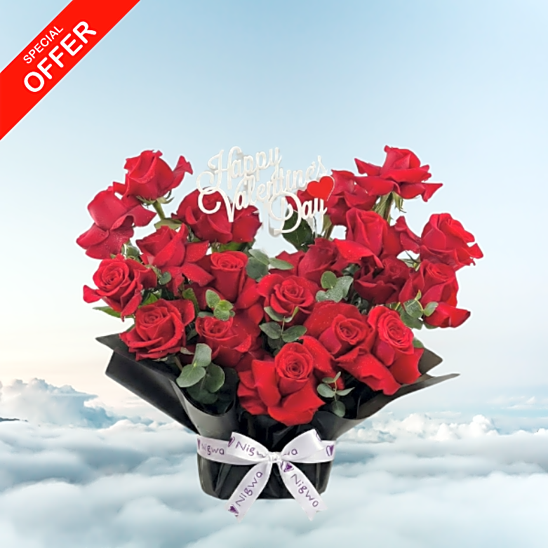 Happy Valentine s _ A Amazing Classic Red Rose Bouquet view 1