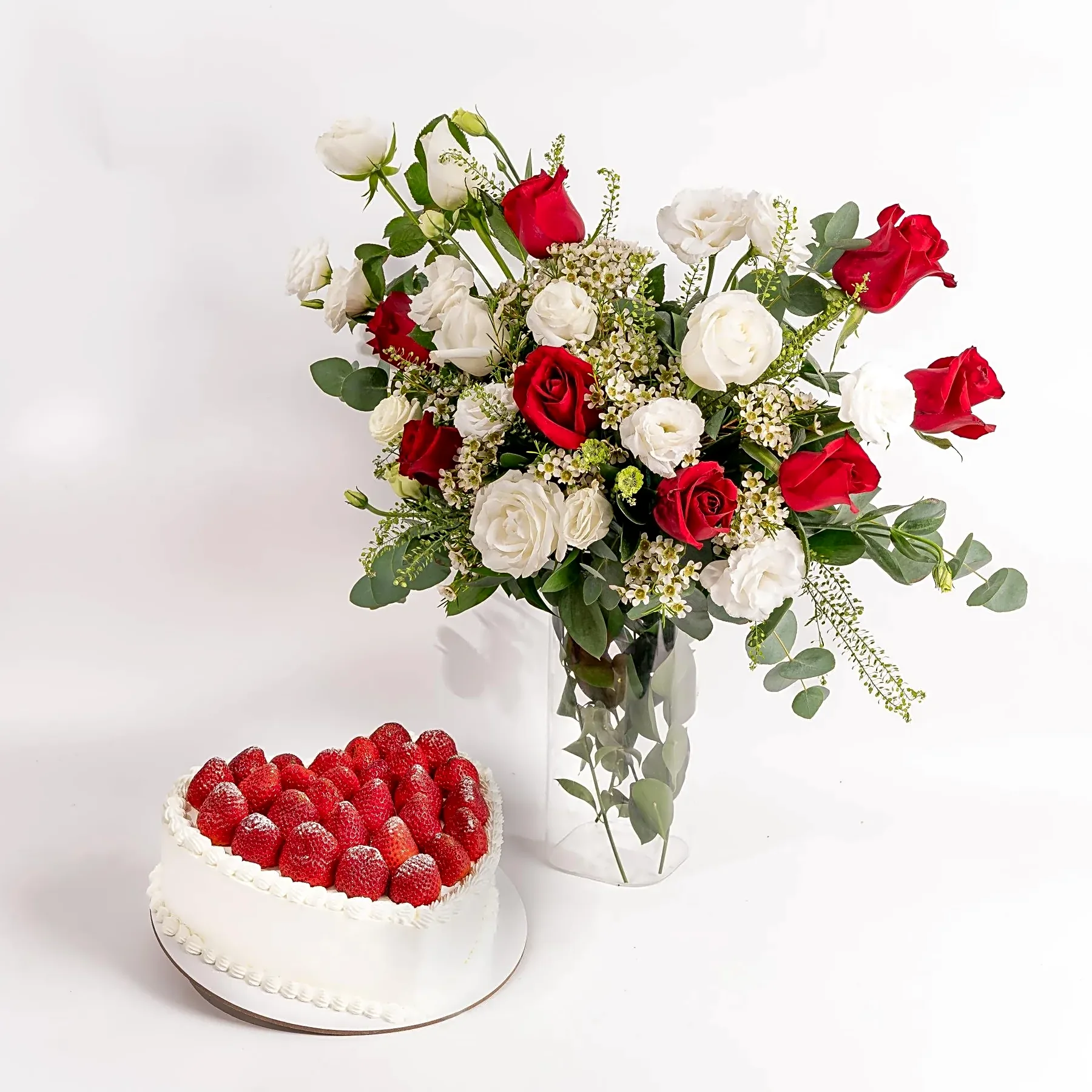 Romantic Cake and Roses Gift Bundle view 1