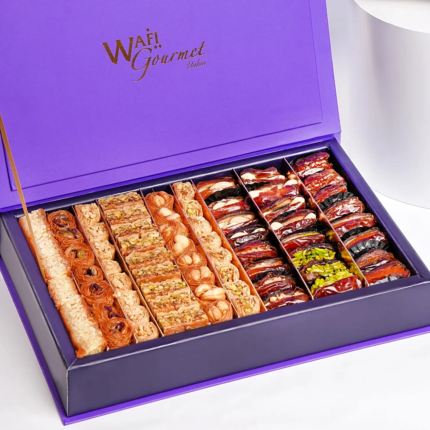 BAKLAWA AND KHODRI DATES STUFFED WITH NUTS GIFT BOX view 1