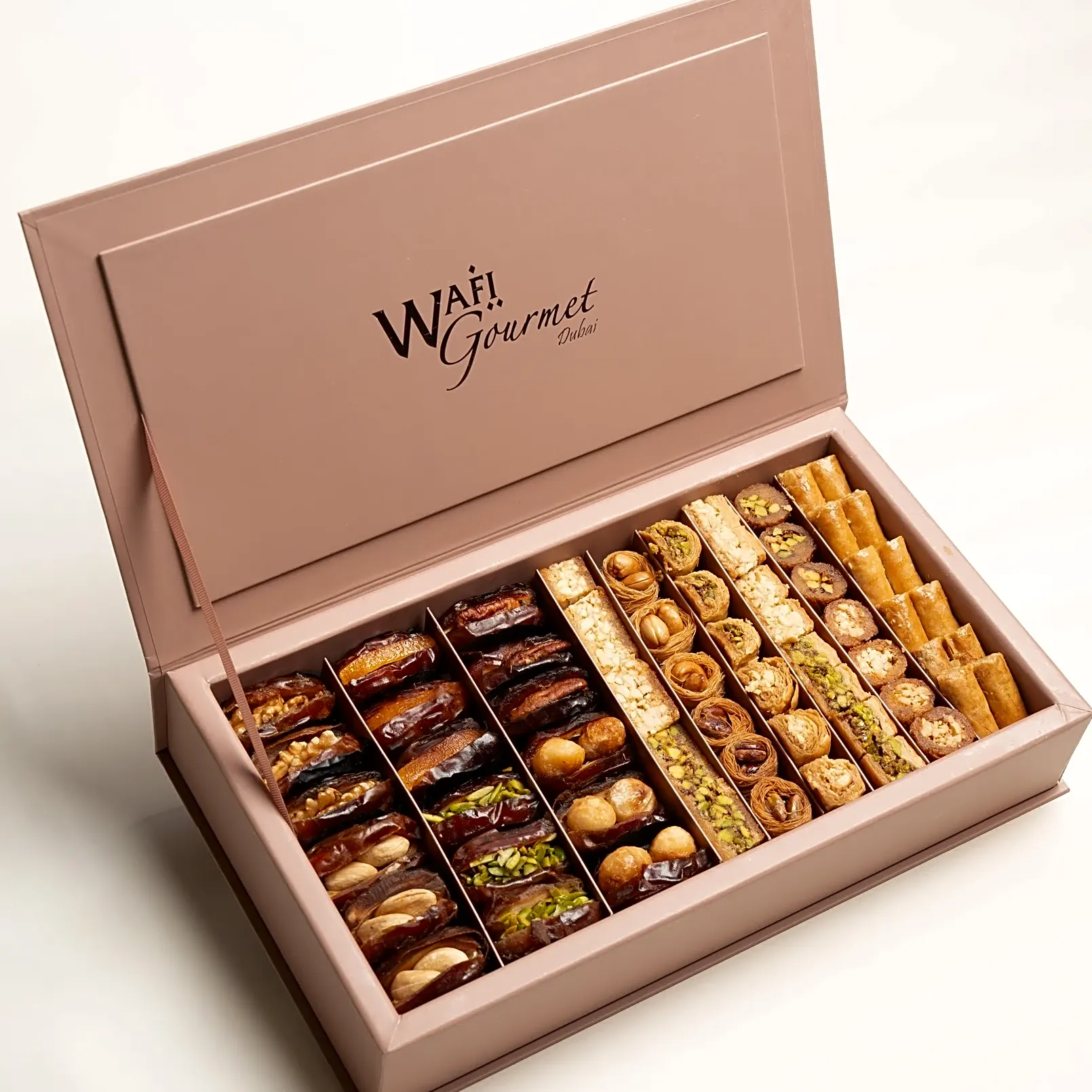 WG BAKLAWA AND KHODRI DATES STUFFED GIFT BOX LG view 1