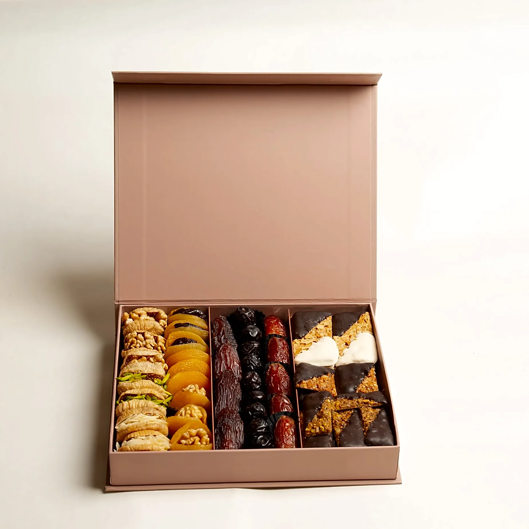 WG DRIED FRUITS, DATES AND CROCCANTE MAGNET GIFT BOX LG view 1