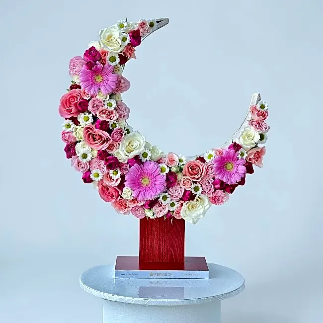 Mixed Floral Crescent Moon view 1