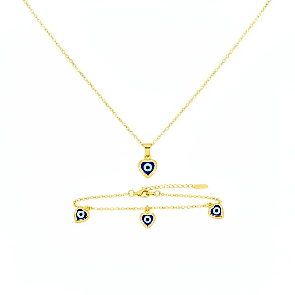 Chain with a pendant in the shape of a love heart 2 view 1