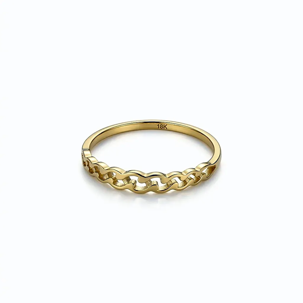 Gold ring with studded stones view 1