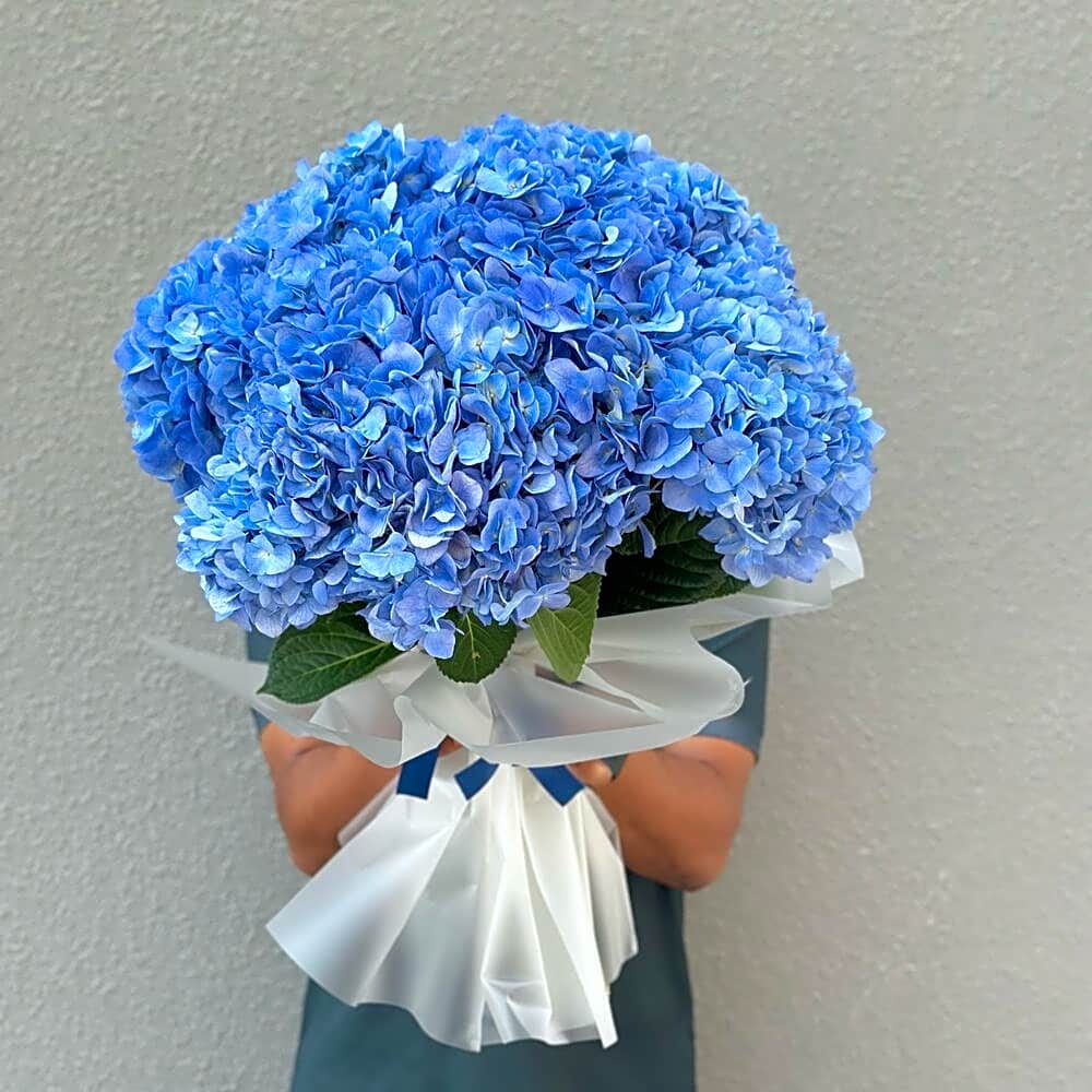 9 Blue Hydrangea Bouquet-1249 view 1
