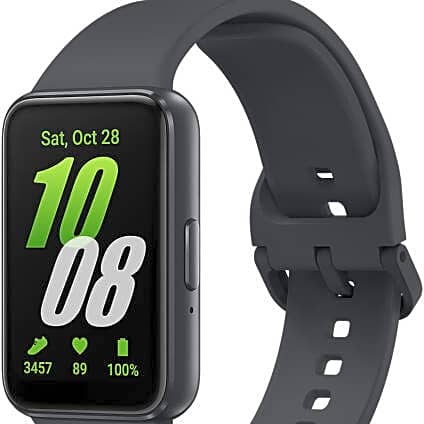 Samsung Galaxy Fit3 Light and Sleek Fitness Band, 40mm AMOLED Display Main Display, 13 Days Battery Life, 100+ Exercises & Sleep Tracking, Instant Notifications & Media Controls, Gray | SM-R390NIDAMEA