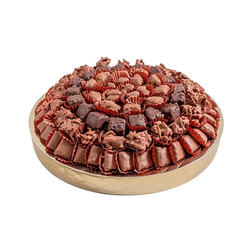Daima Double Wall Round Praline Chocolate Tray 830gm