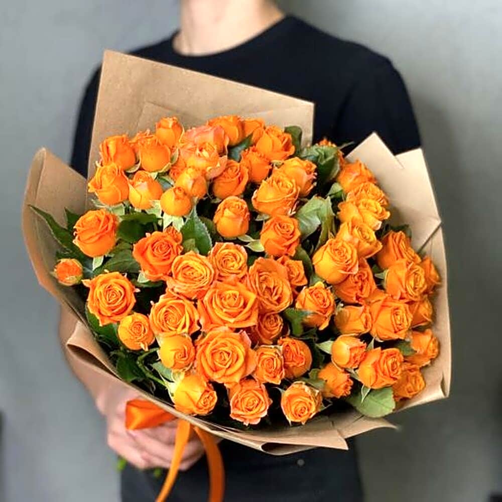 25 Orange Spray Roses-1835 view 1