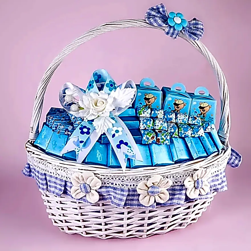 Le Boy BasketBaby Boy Gift, Welcome Baby Gift, Baby Gift Basket, هدية مولود ولد, هدية استقبال مولود, سلة هدايا أطفال