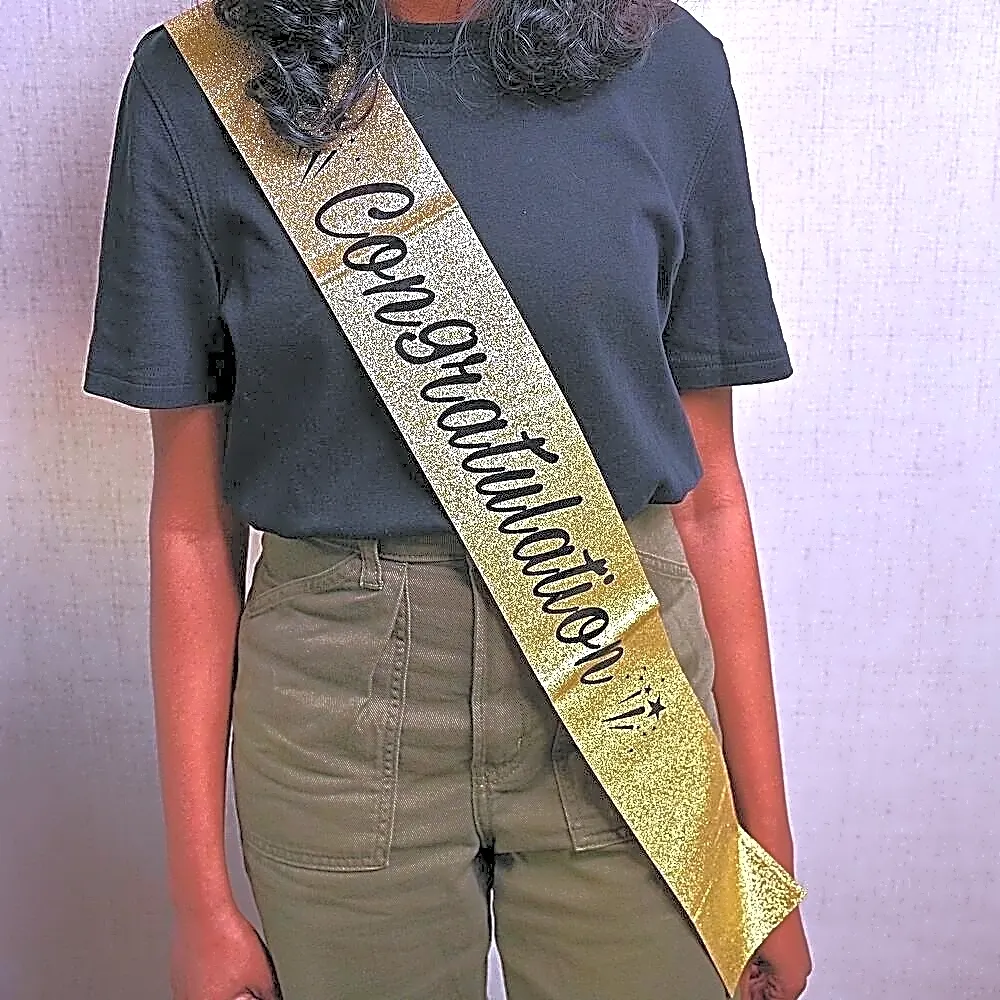 Congratulation Sash-1 6725Graduation Gift, Graduation Celebration Gift, Graduation Accessory, هدية تخرج, هدية احتفال بالتخرج, إكسسوار تخرج