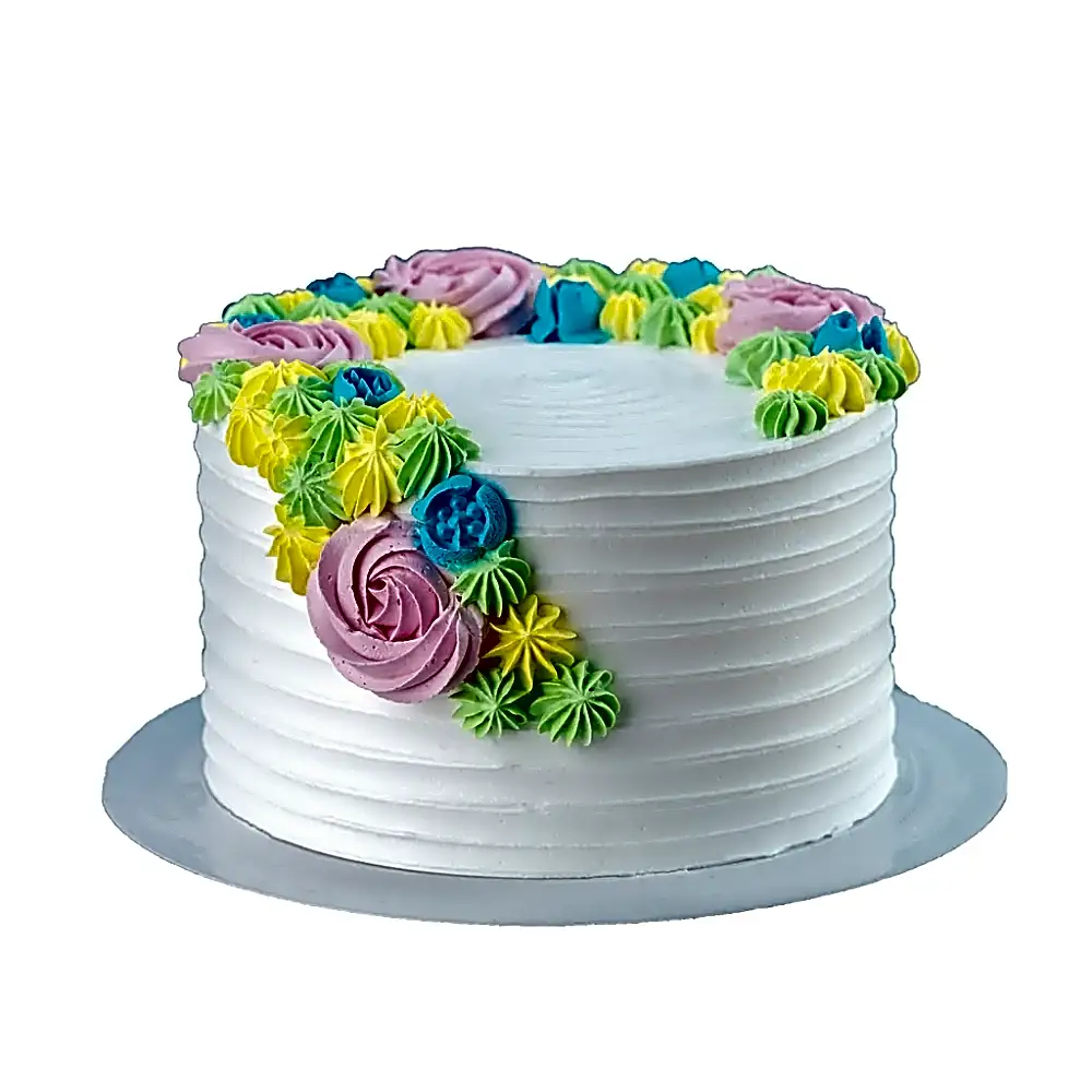 Floral Cream Bouquet Cake