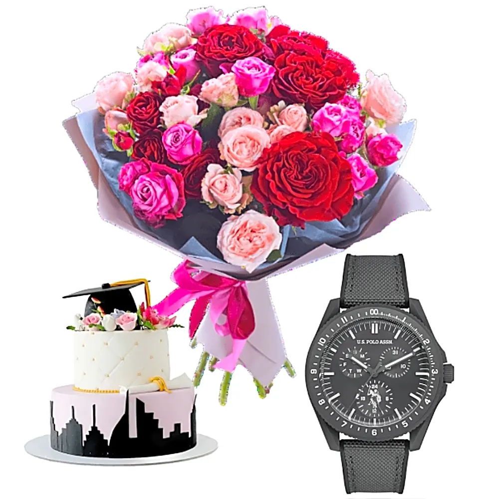 Graduation perfume and cake gift 36