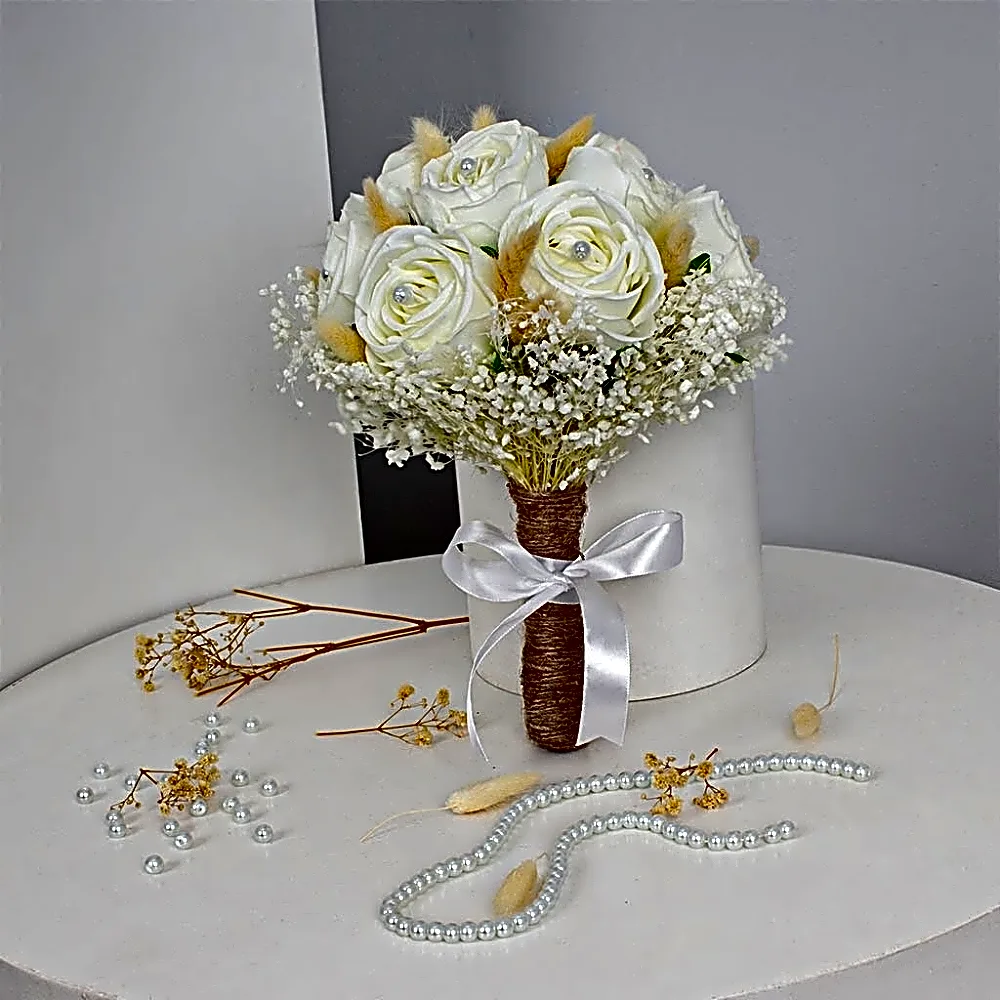 bridal bouquet of white flower