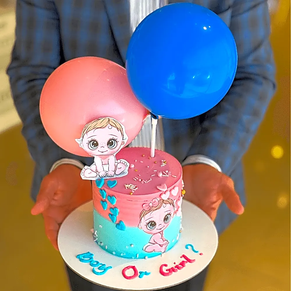 Boy or Girl Balloon Cake