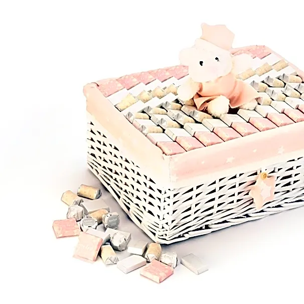 Welcome My Girl Baby Rectangular Basket 1260g