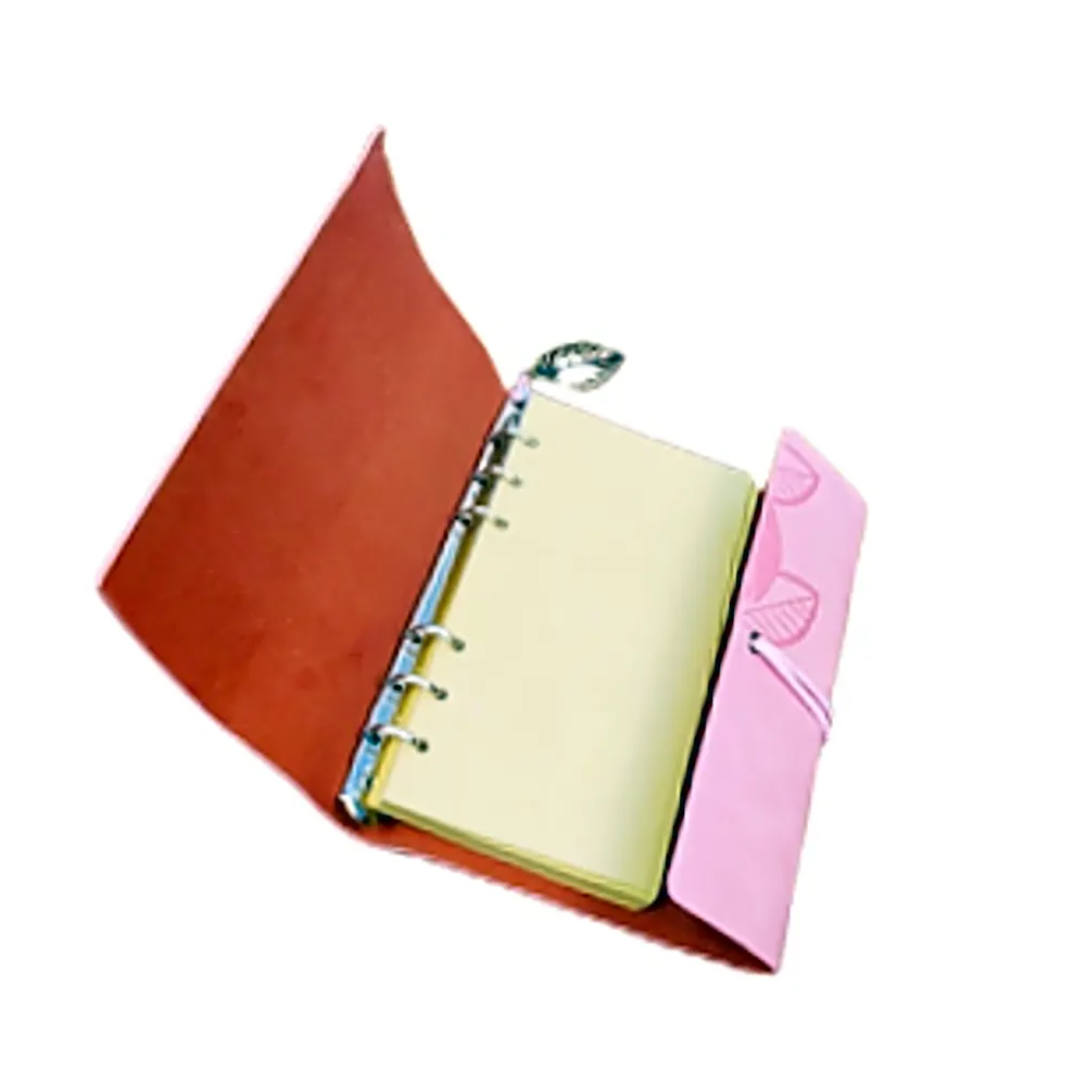 Unique Leather Pink Notebook