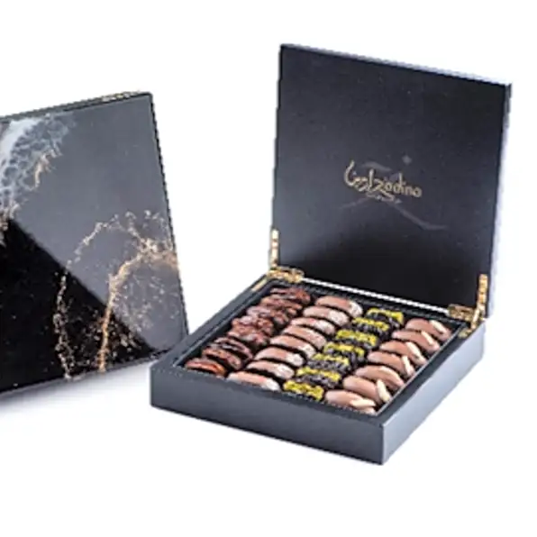 Resin Small Wooden Box Desert Art Black