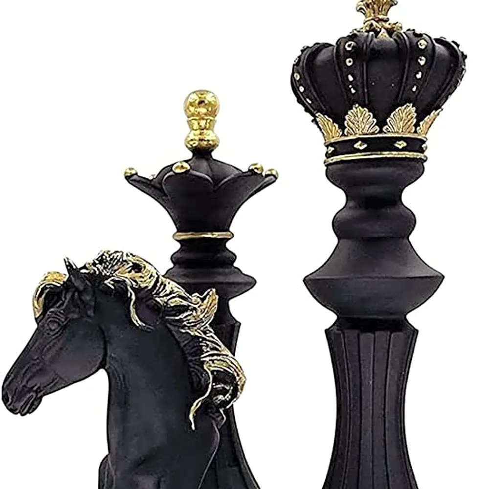 International chess pieces sculpture