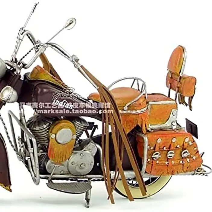 Creative Orange Vintage Indian Motorcycle