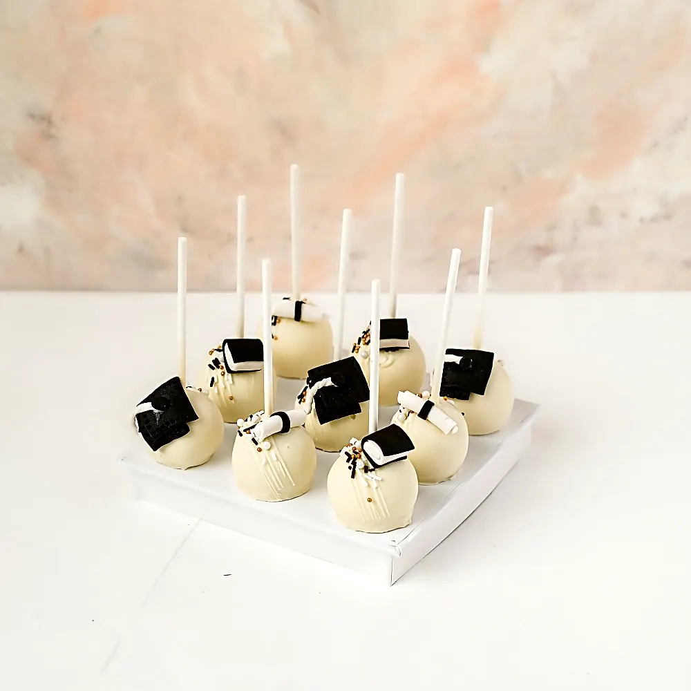 Graduation Cake pops by NJD