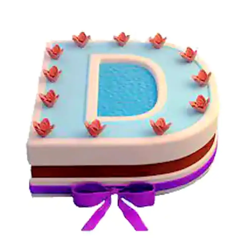 Letter D Shaped Cake