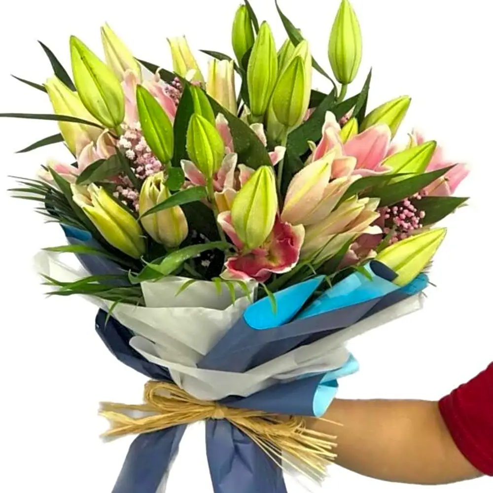 Star jaser pink flower bouquet