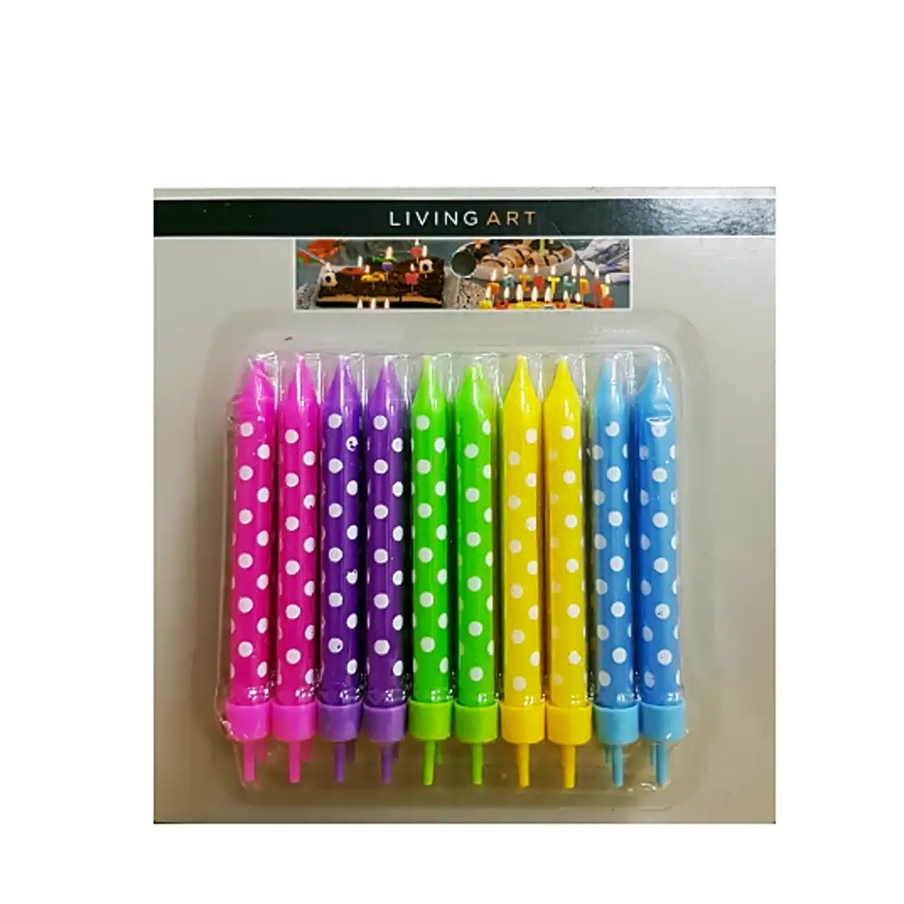 Colored birthday candles 3.